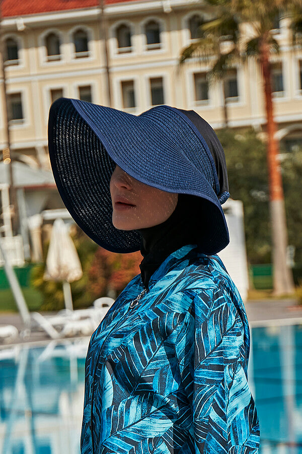 Blue beach hat online