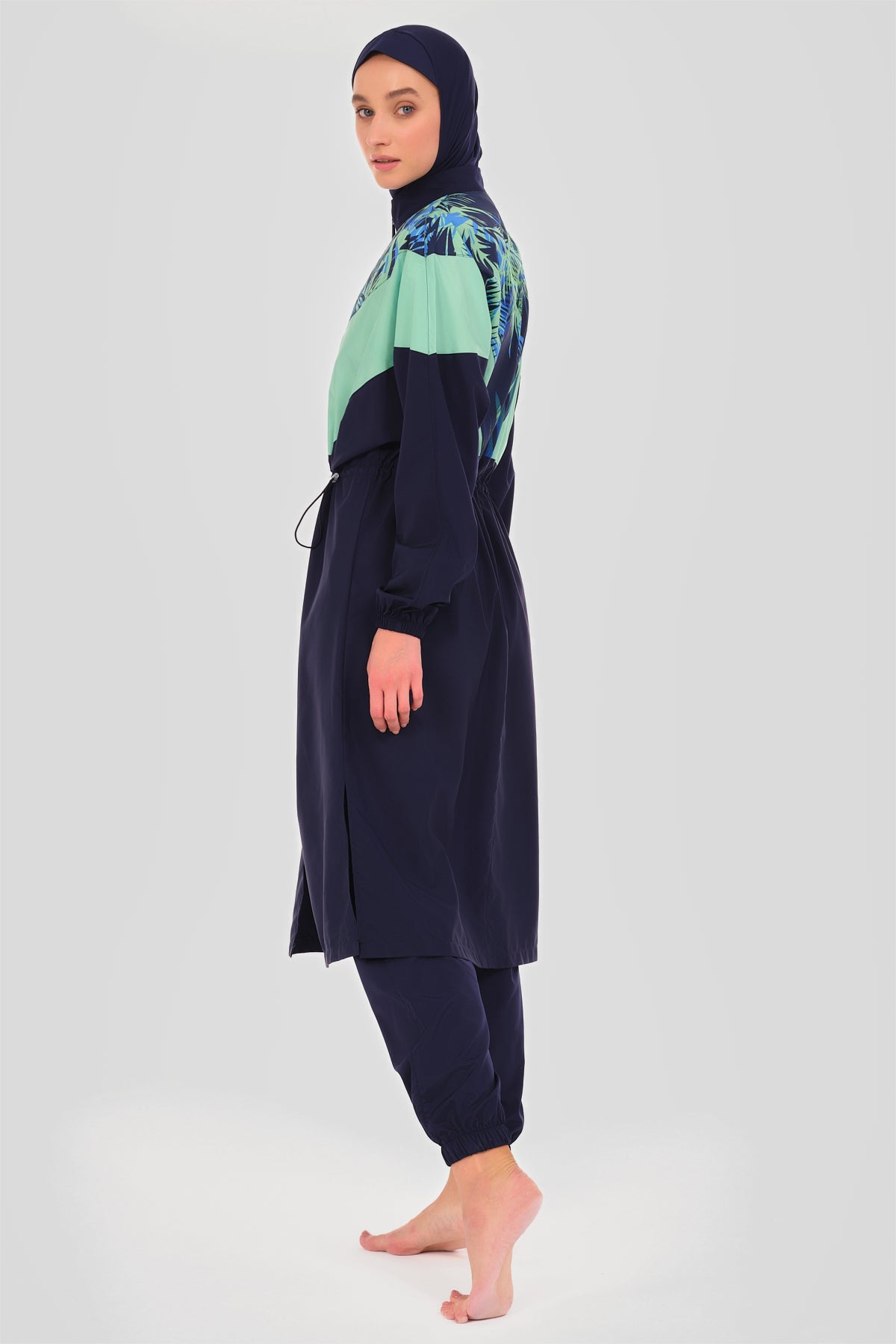 Mint Parachute abaya