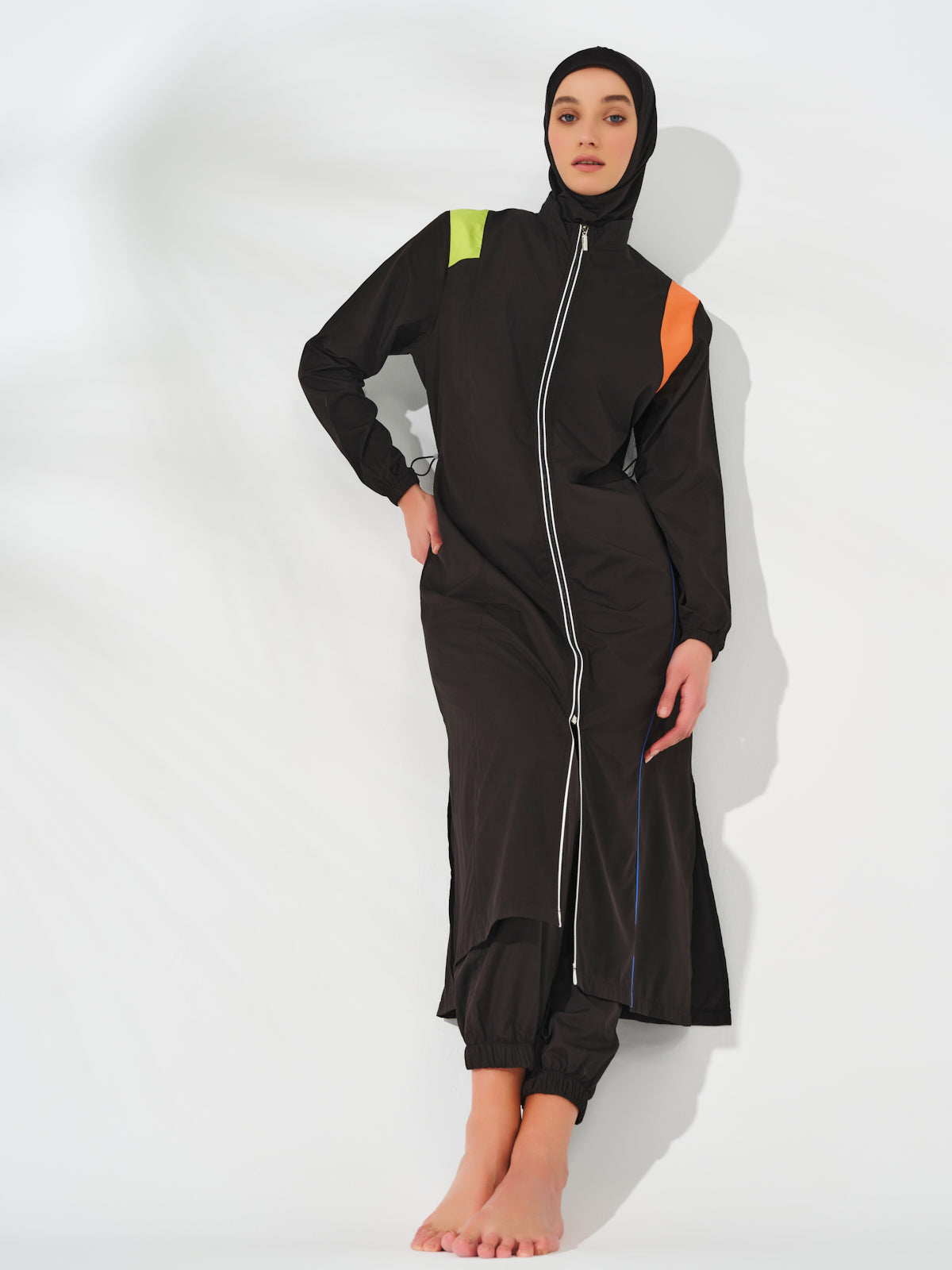 Neon Edge Abaya Parachute