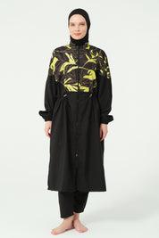 Lime Noir Abaya