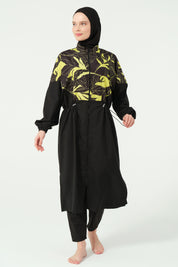 Lime Noir Abaya