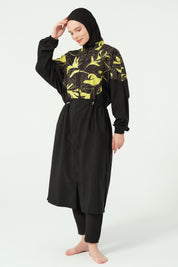 Lime Noir Abaya