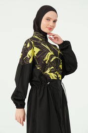 Lime Noir Abaya