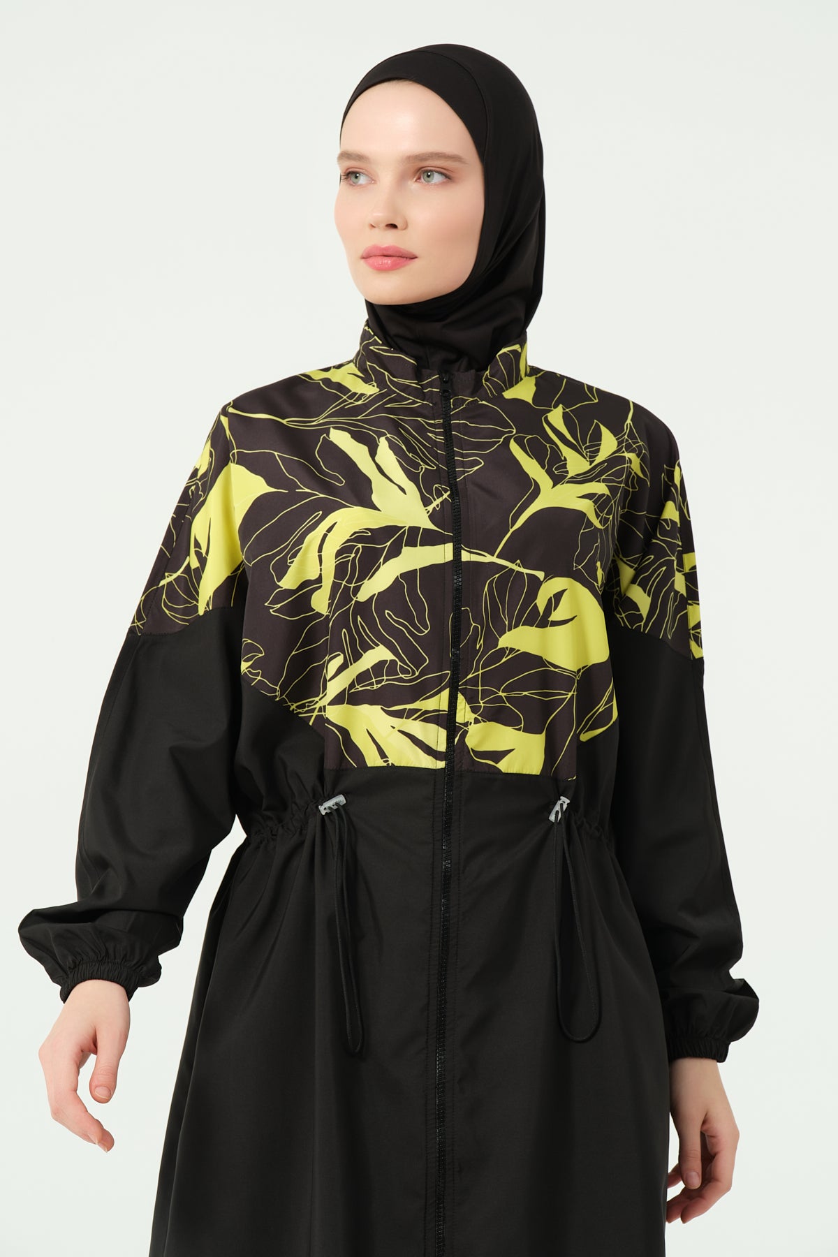 Lime Noir Abaya