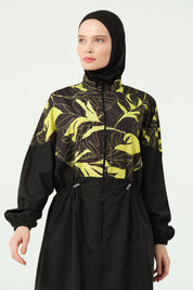 Lime Noir Abaya