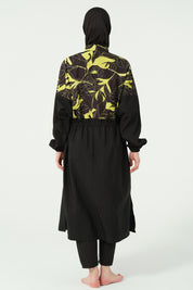 Lime Noir Abaya