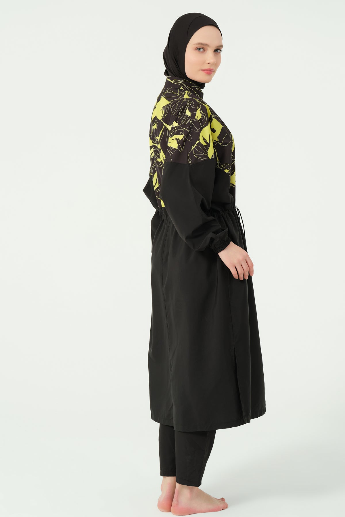 Lime Noir Abaya