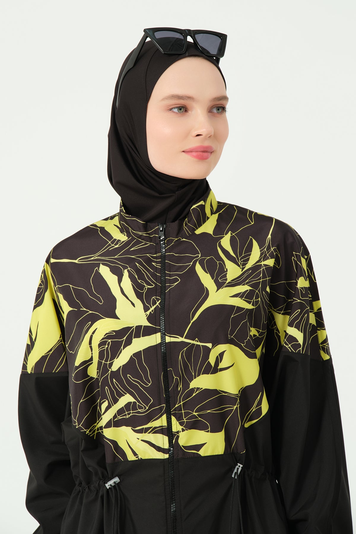 Lime Noir Abaya