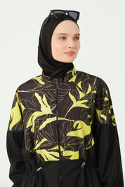 Lime Noir Abaya