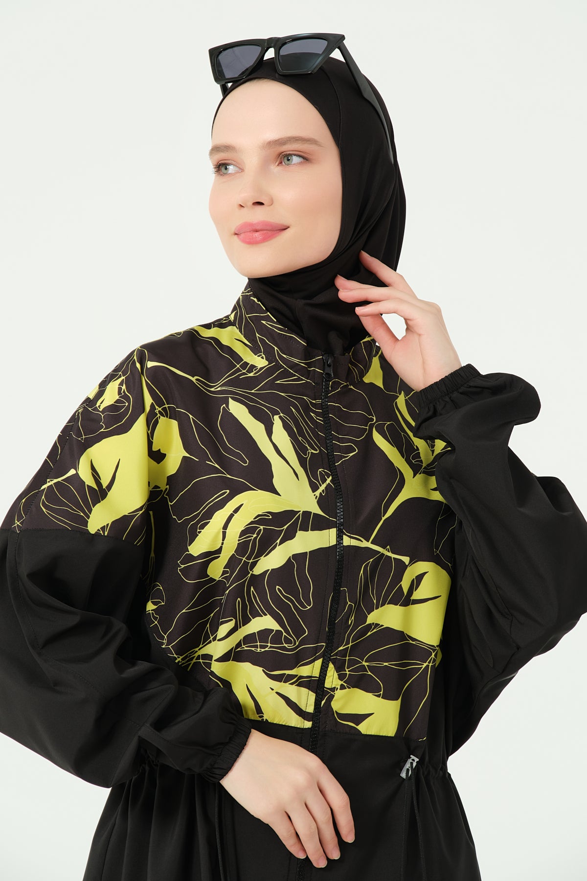 Lime Noir Abaya