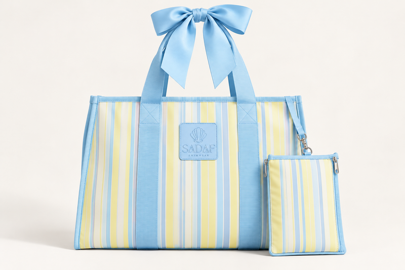 Sadaf Jelly Tote-striped