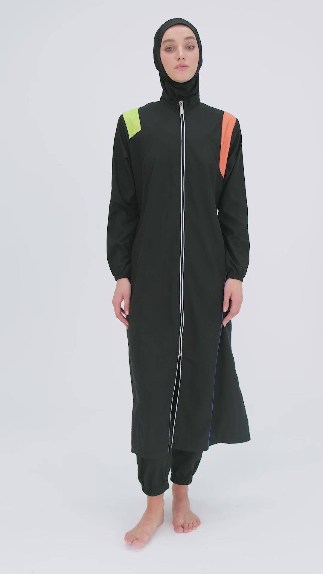 Neon Edge Abaya Parachute