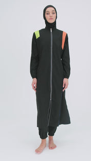 Neon Edge Abaya Parachute